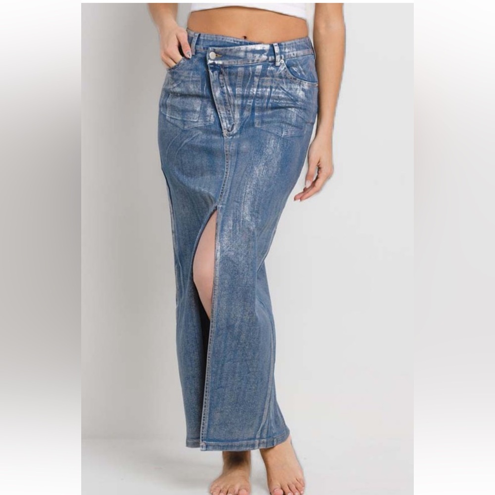 ShopEvelynne Blue Denim Maxi Skirt